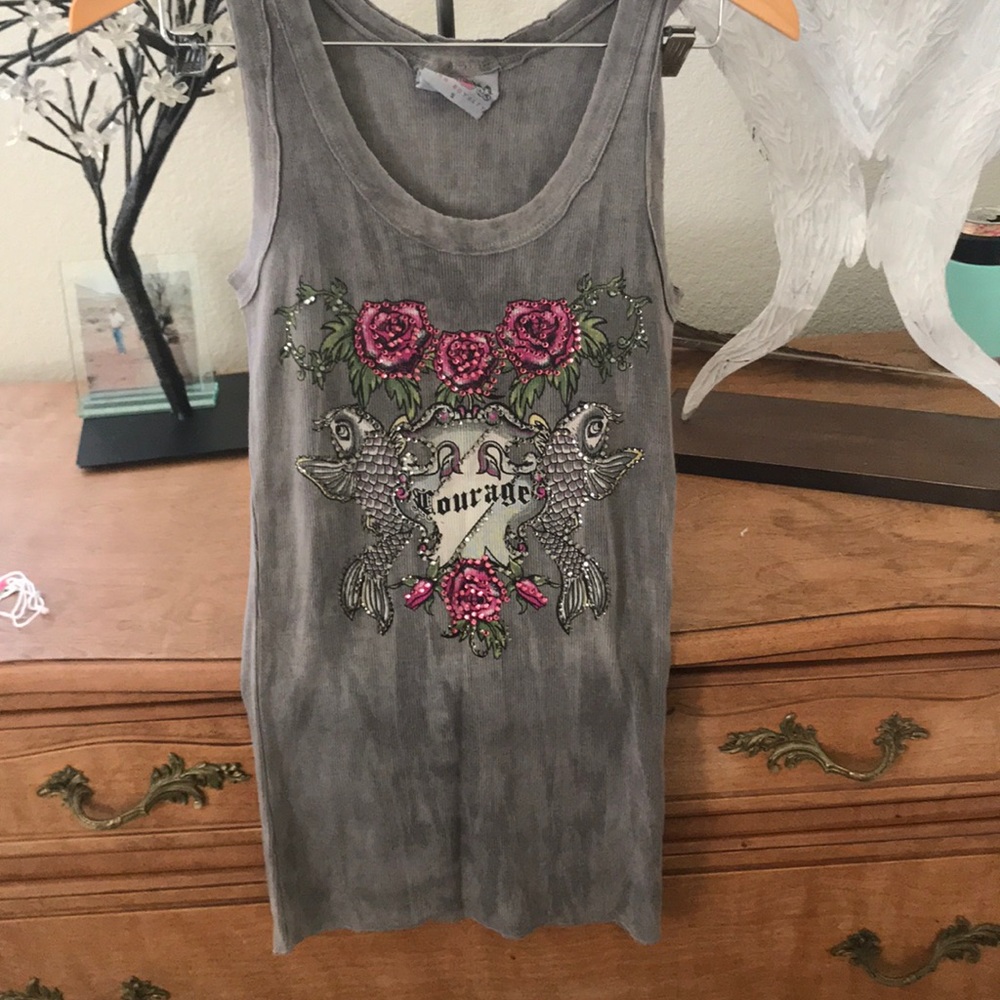 Designer Ankh Couture Courage tank.